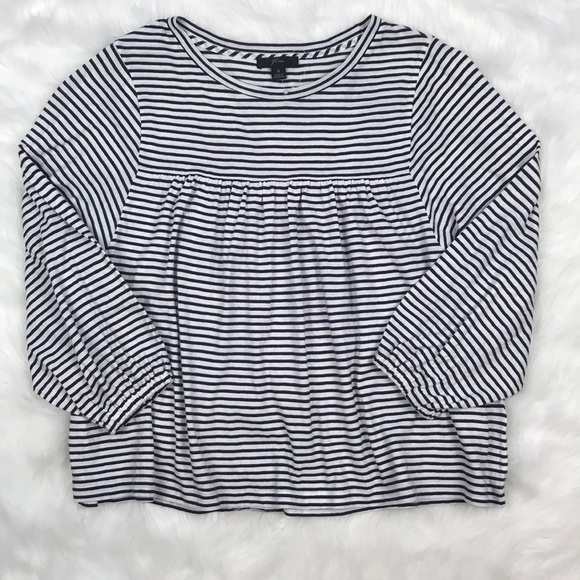 J. Crew Tops - NWOT Striped J. Crew Drapey Popover Top